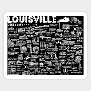 Louisville KY Map Sticker